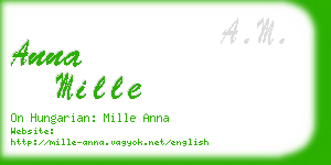 anna mille business card